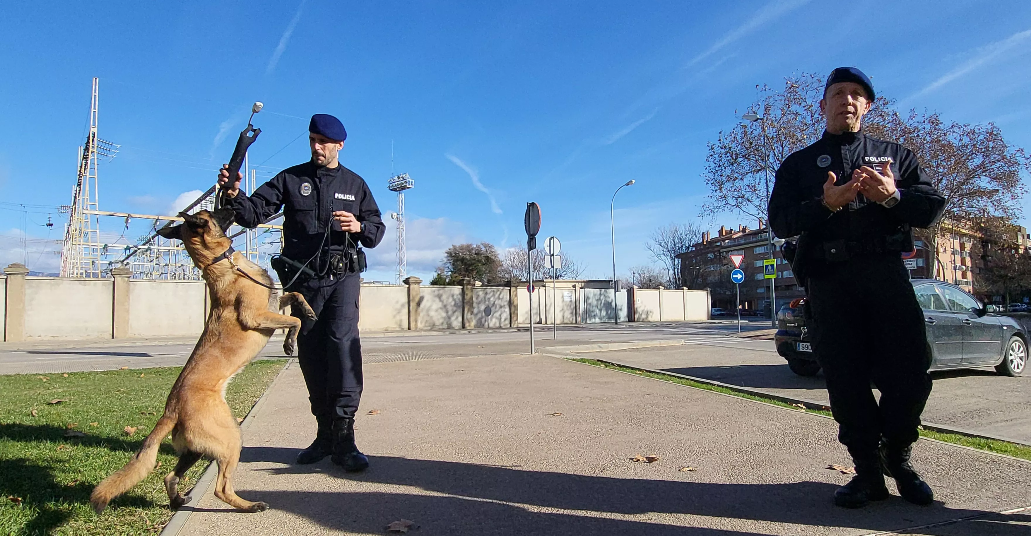 Presentación de la Unidad Canina de la Policía Local de Huesca. Foto Mercedes Manterola