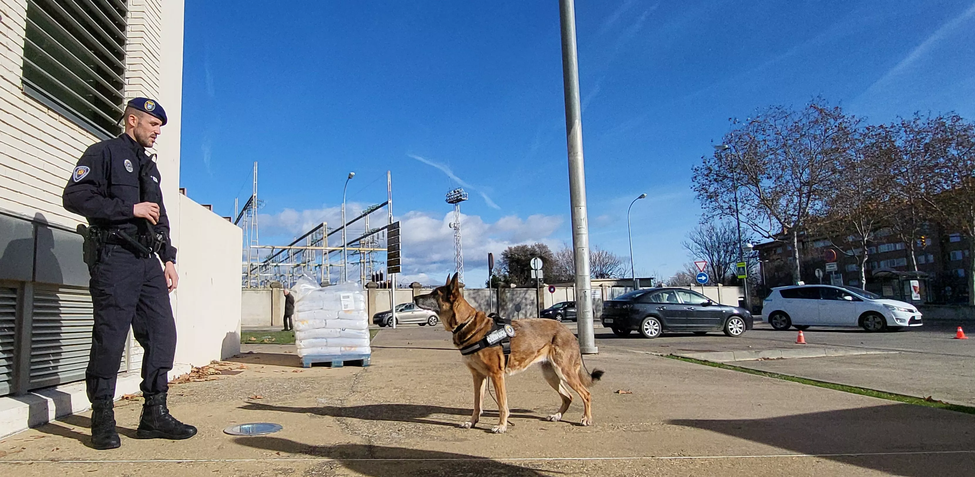 Presentación de la Unidad Canina de la Policía Local de Huesca. Foto Mercedes Manterola