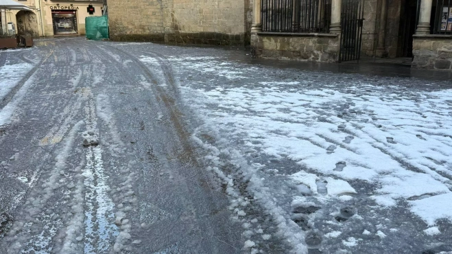 Imagen de la plaza de la Catedral de Jaca.