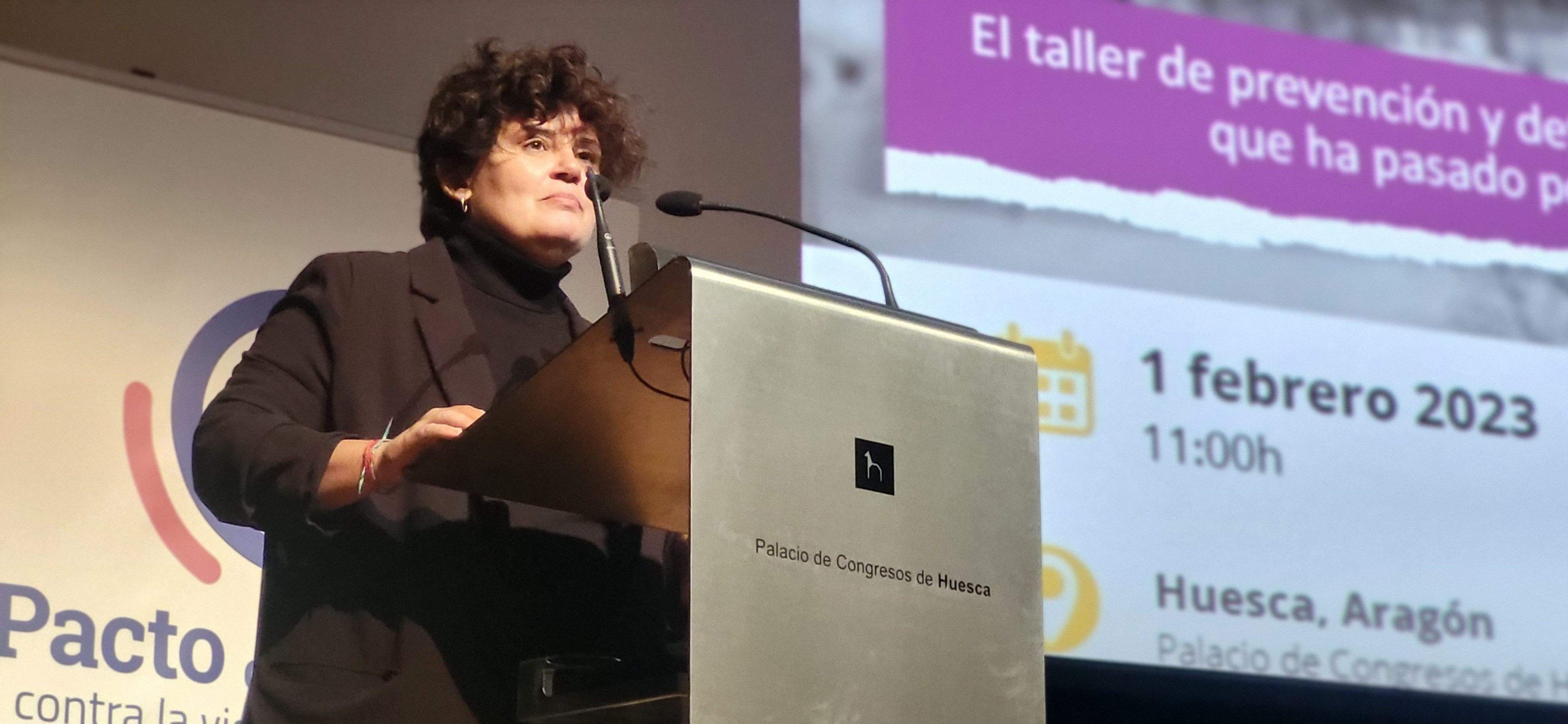 Amparo Roig. Imágenes del taller que ha impartido Marina Marroquí en Huesca  