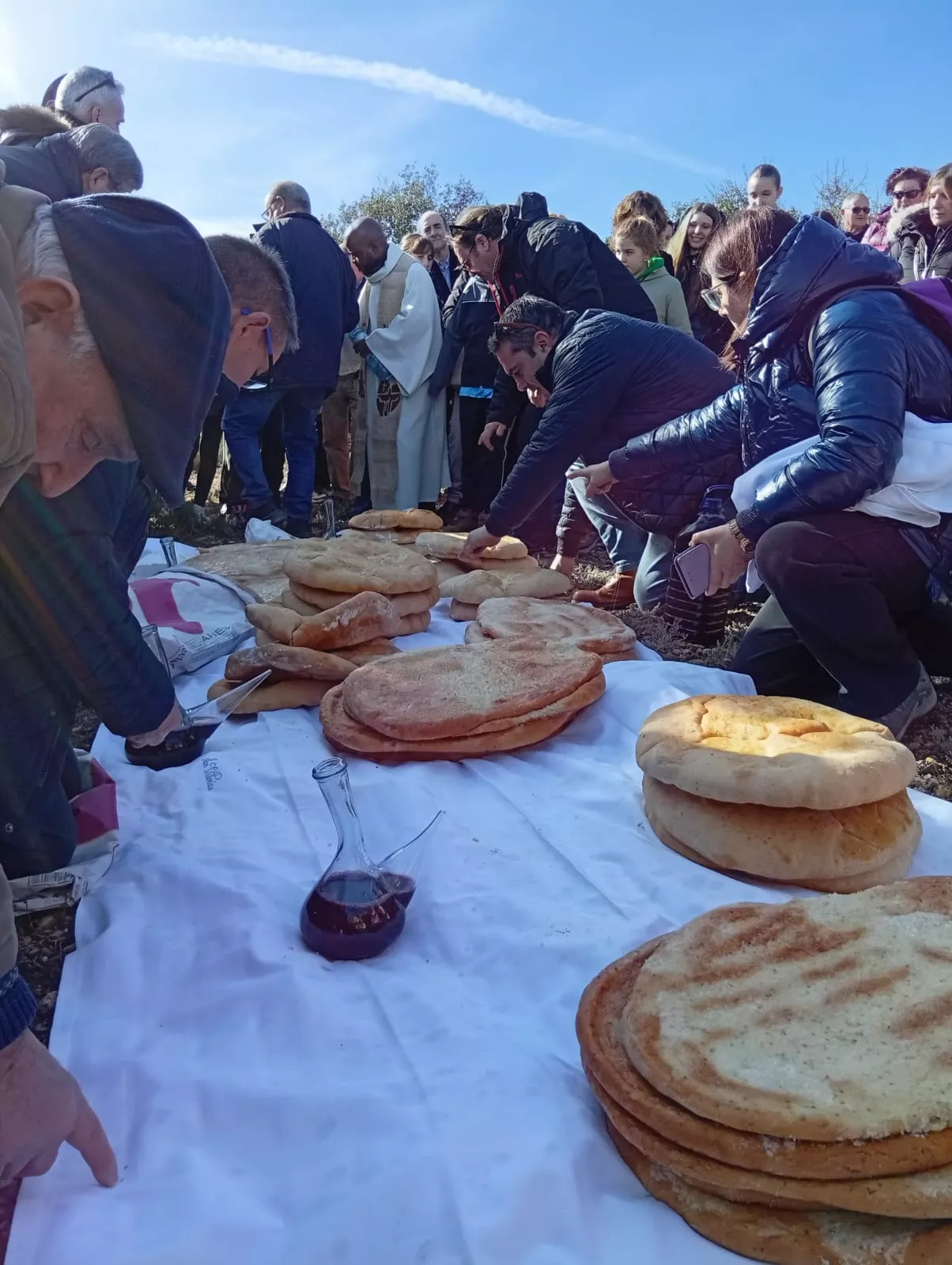 Tradición de los langostos de Abizanda. Fotos Ismael Ferrer