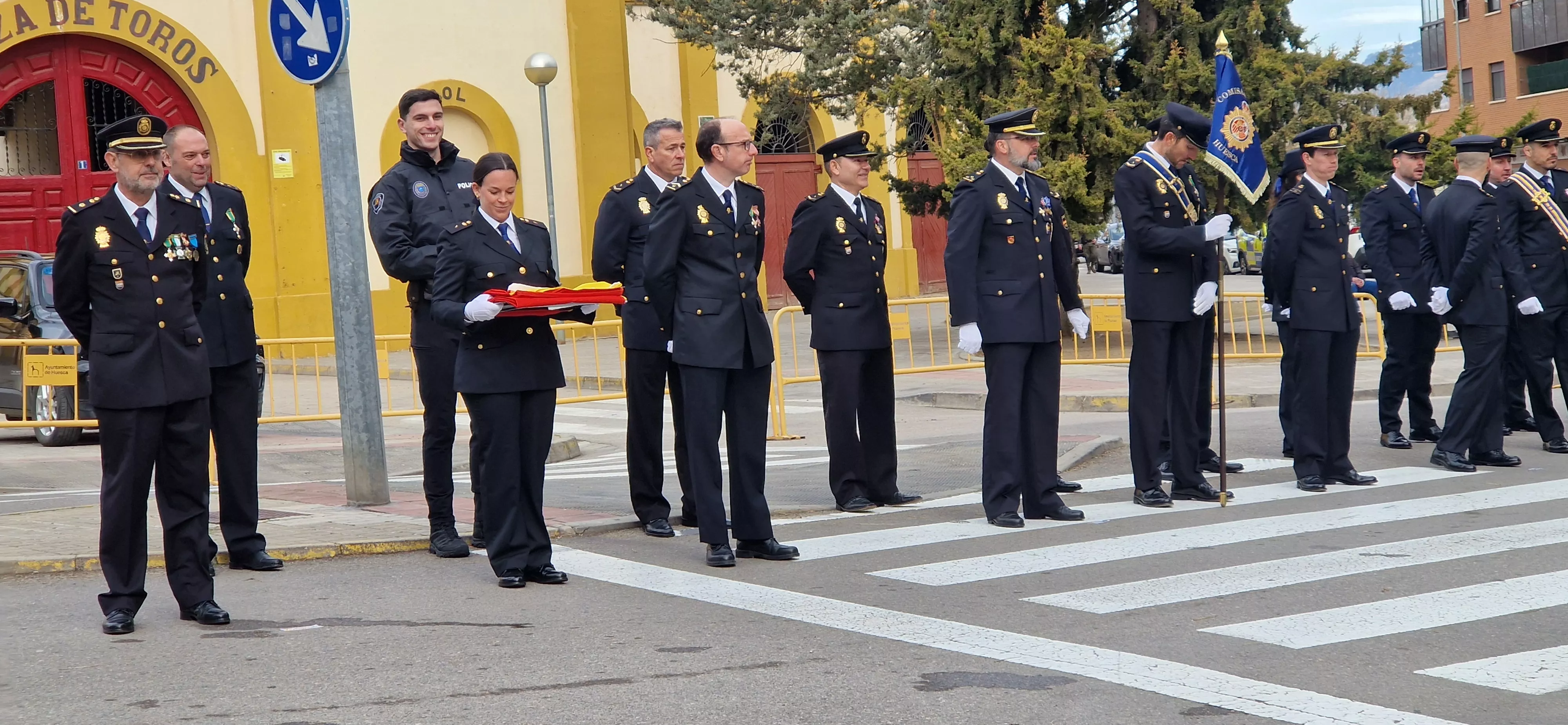 Conmemoración en Huesca del 202 aniversario de la Policía Nacional. Foto Myriam Martínez