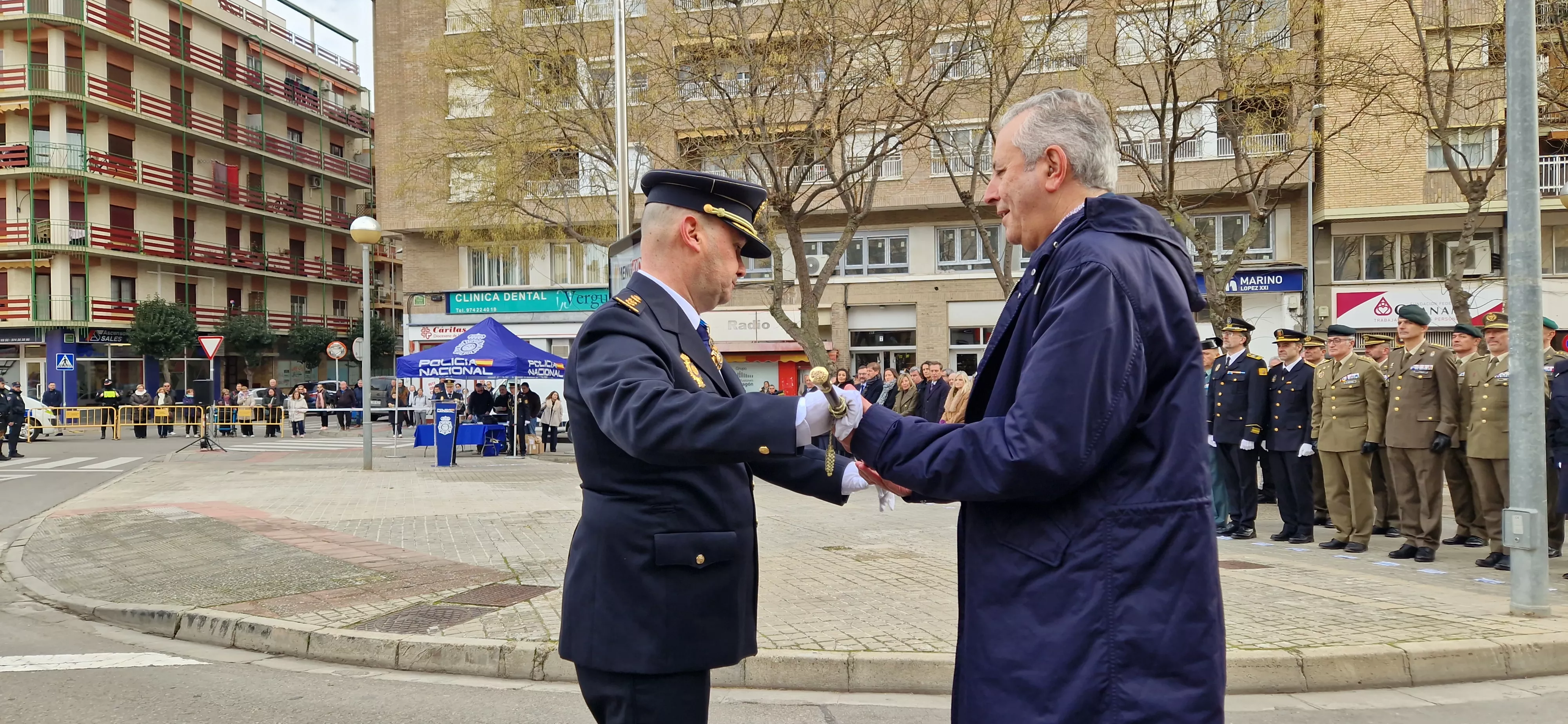 Conmemoración en Huesca del 202 aniversario de la Policía Nacional. Foto Myriam Martínez