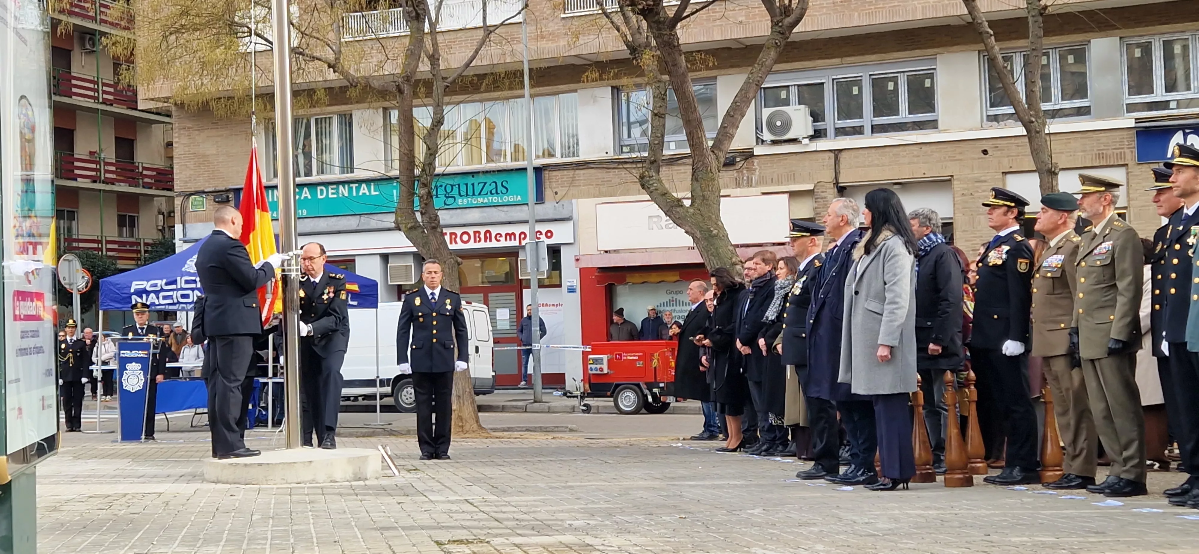 Conmemoración en Huesca del 202 aniversario de la Policía Nacional. Foto Myriam Martínez