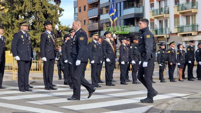 Conmemoración en Huesca del 202 aniversario de la Policía Nacional. Foto Myriam Martínez