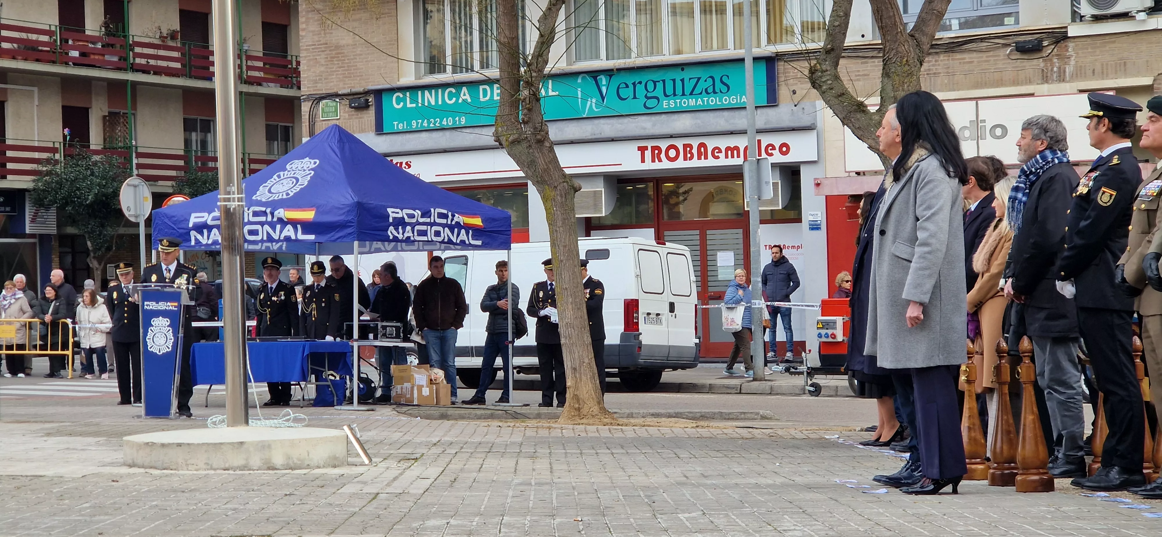 Conmemoración en Huesca del 202 aniversario de la Policía Nacional. Foto Myriam Martínez