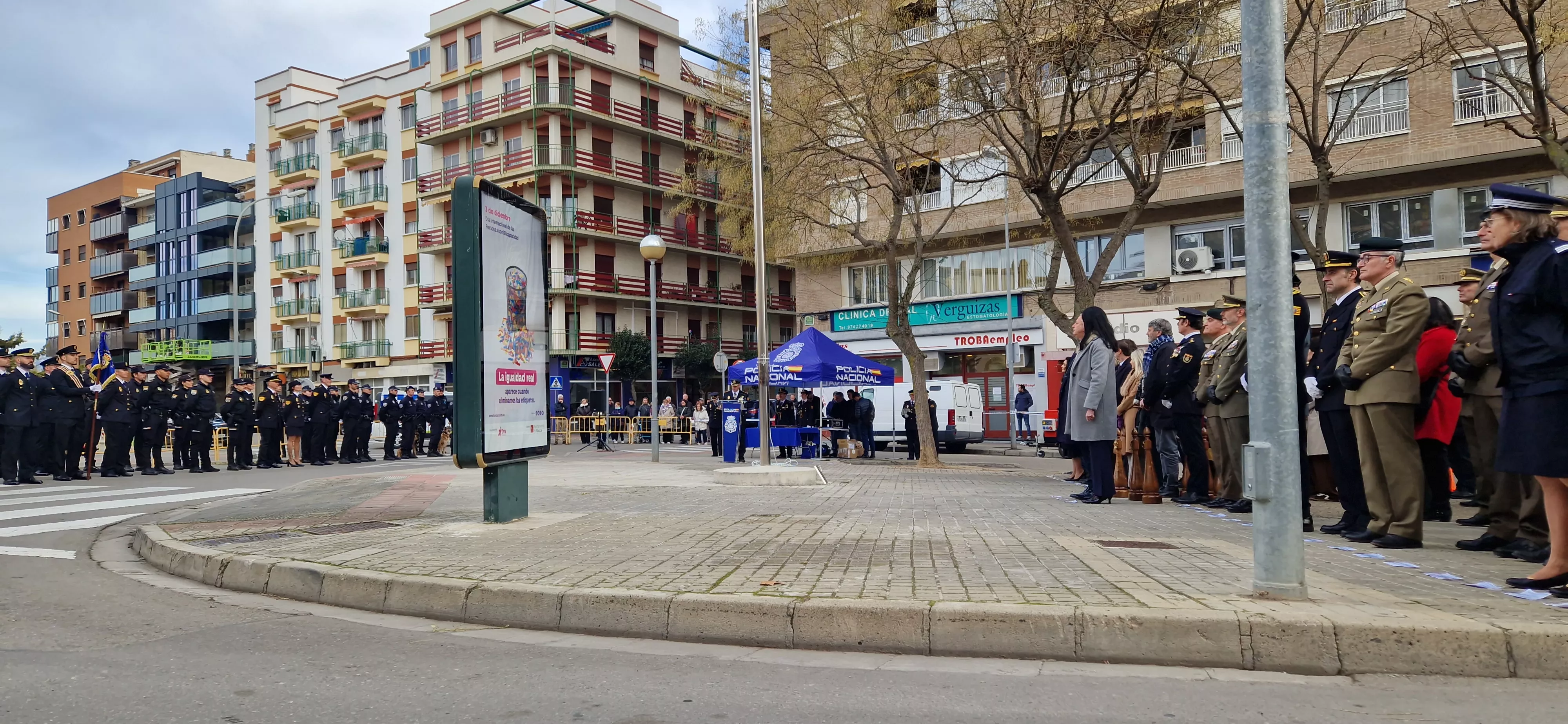 Conmemoración en Huesca del 202 aniversario de la Policía Nacional. Foto Myriam Martínez