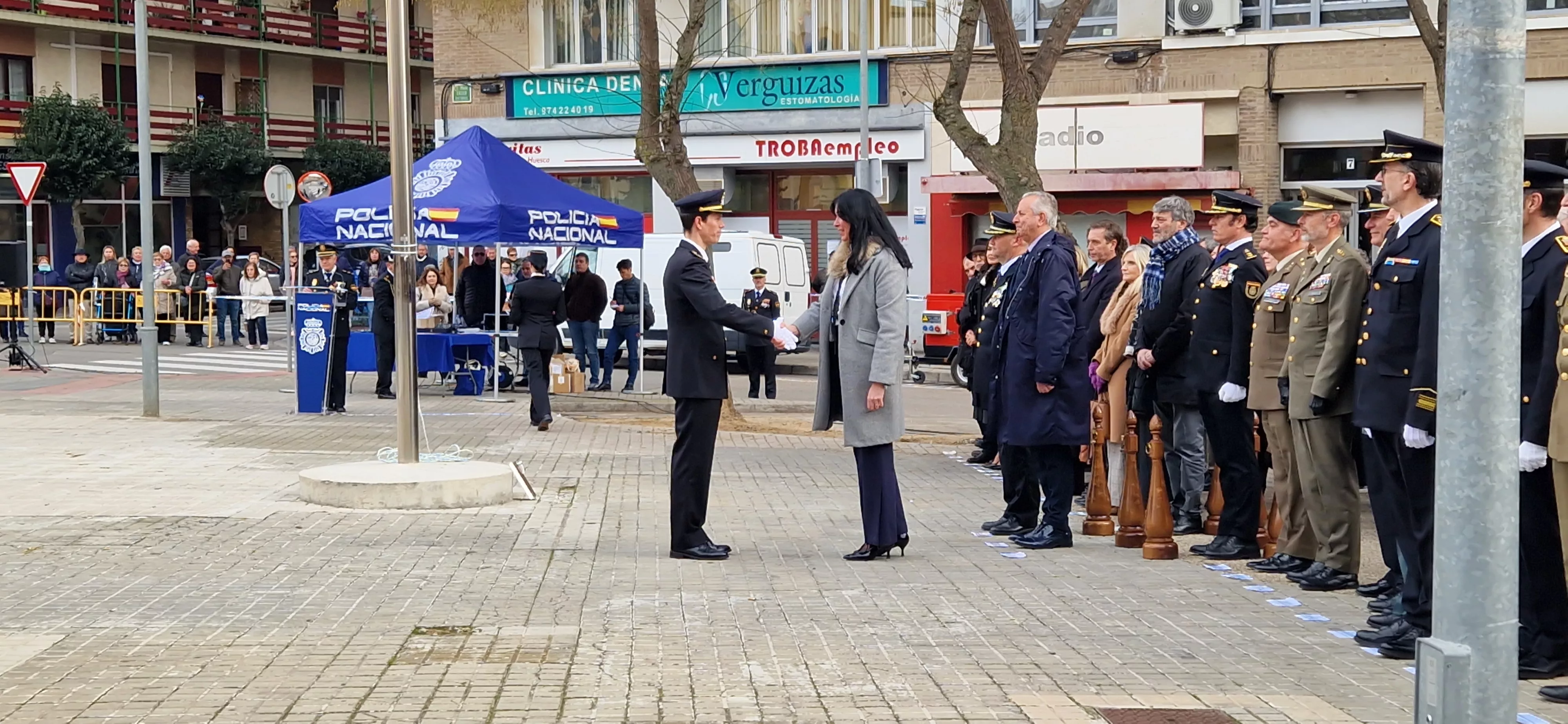 Conmemoración en Huesca del 202 aniversario de la Policía Nacional. Foto Myriam Martínez