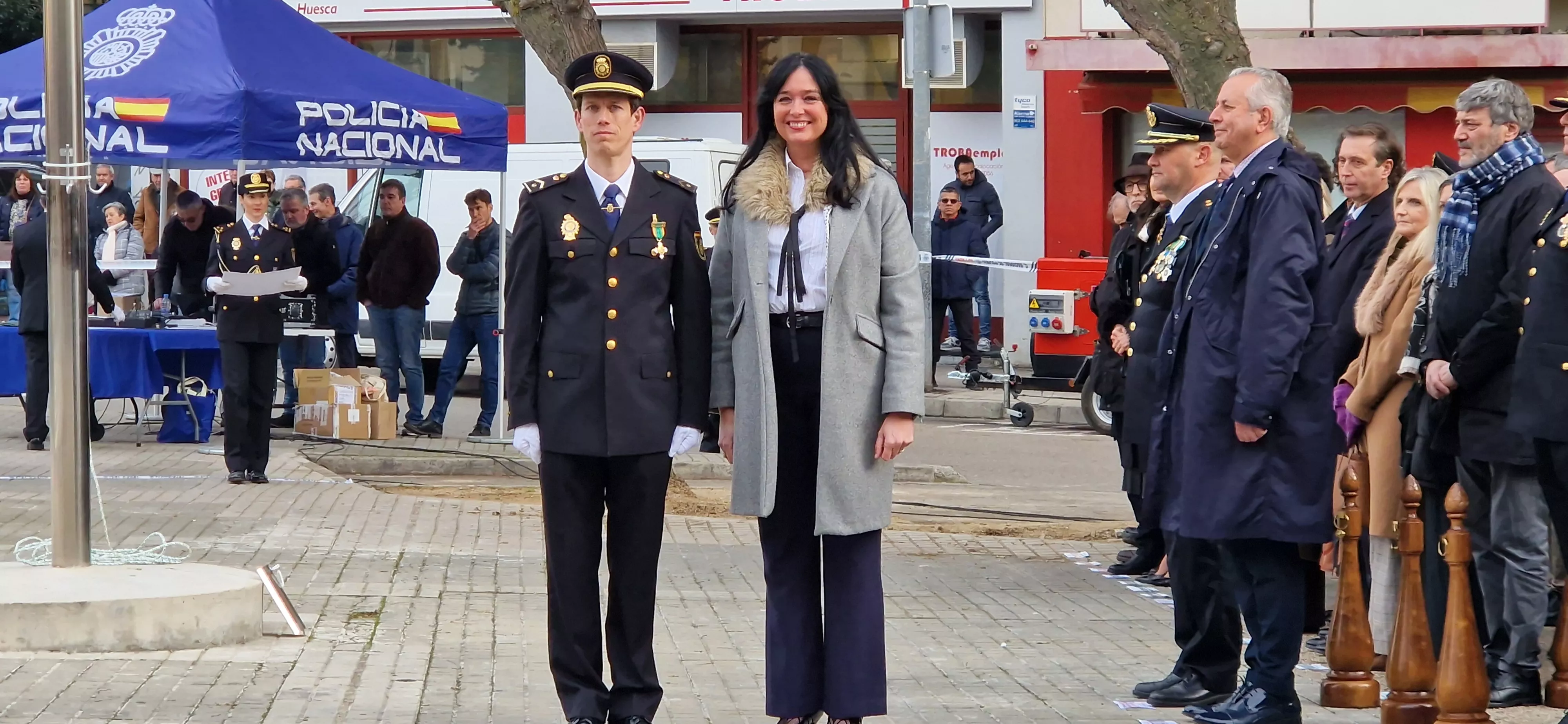 Conmemoración en Huesca del 202 aniversario de la Policía Nacional. Foto Myriam Martínez