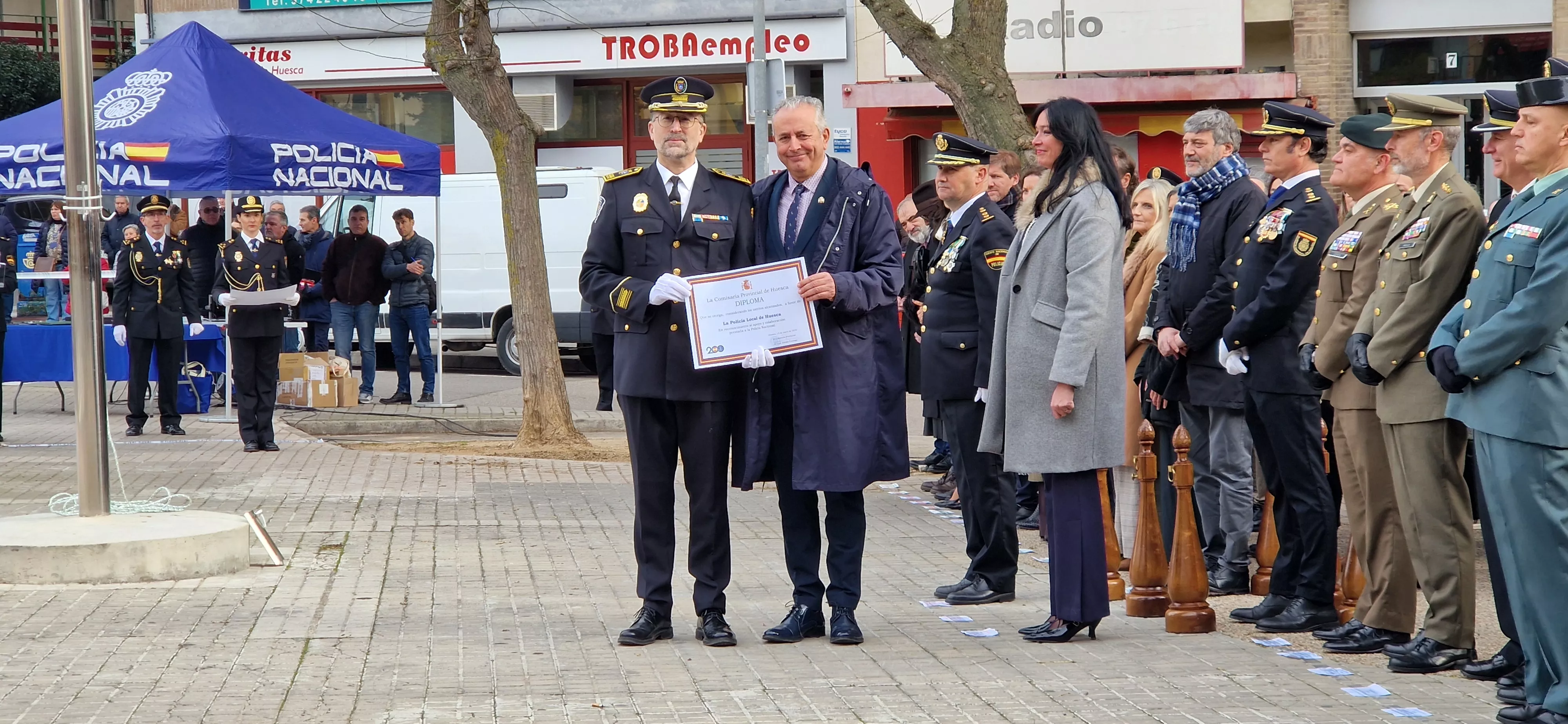 Conmemoración en Huesca del 202 aniversario de la Policía Nacional. Foto Myriam Martínez