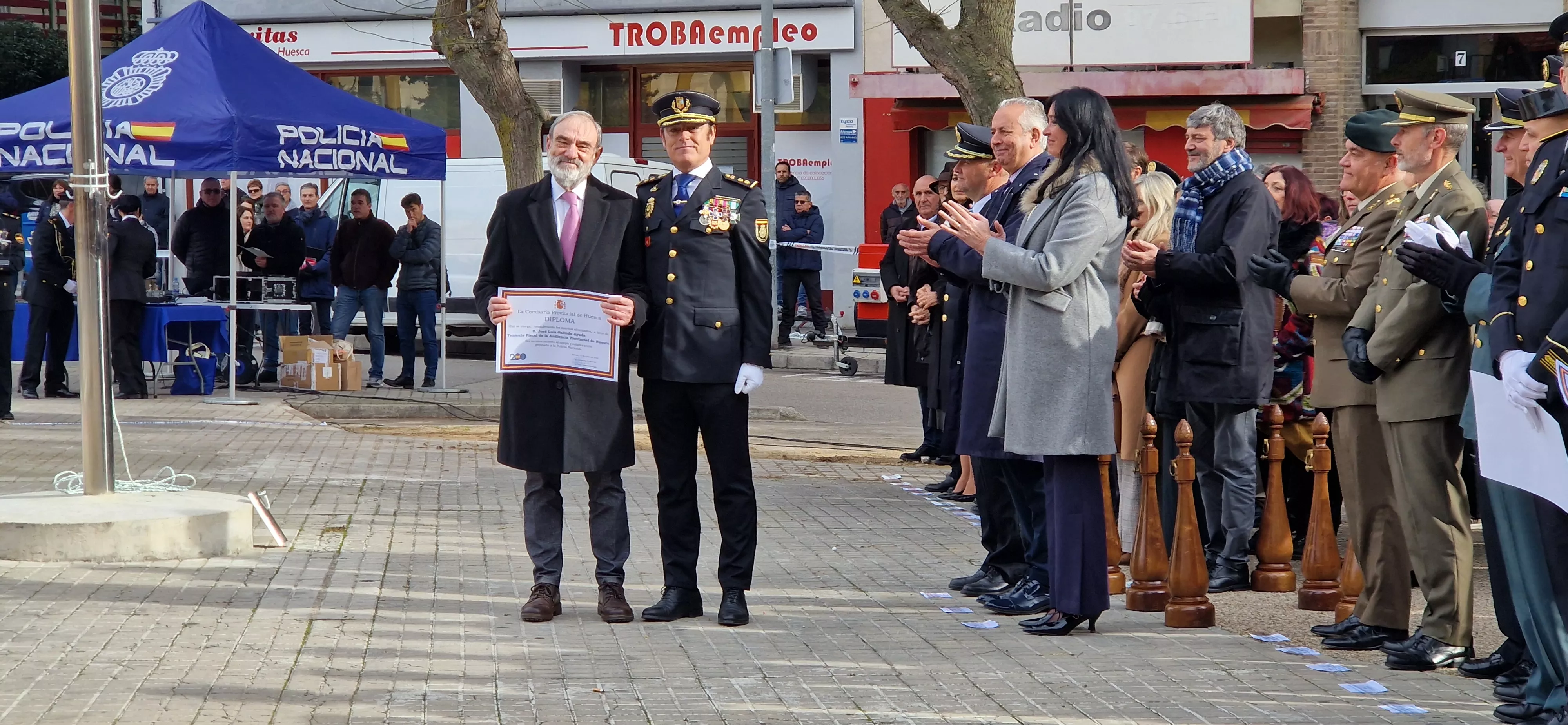 Conmemoración en Huesca del 202 aniversario de la Policía Nacional. Foto Myriam Martínez