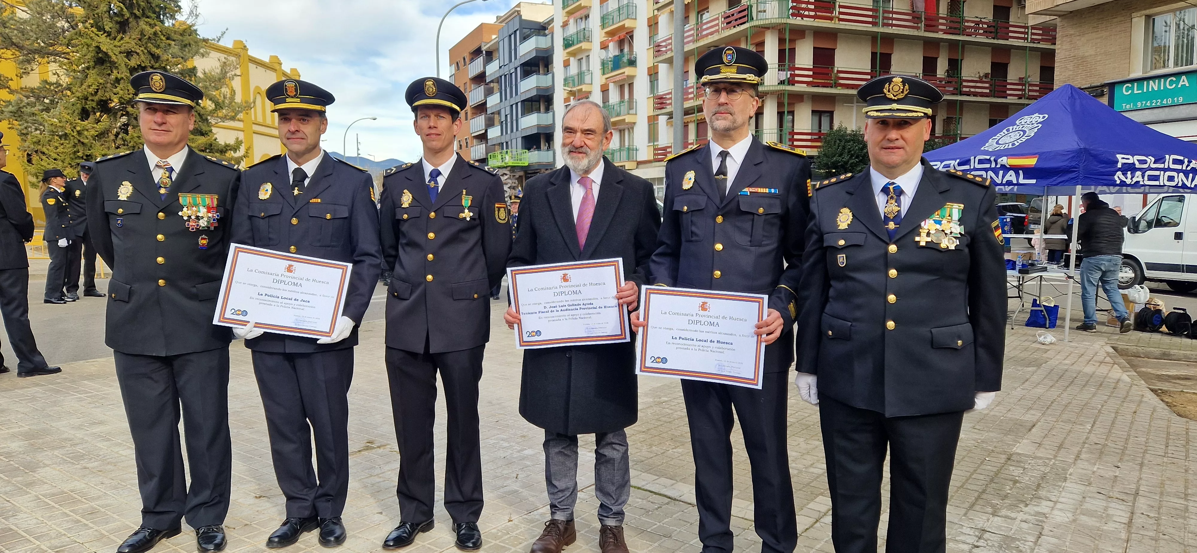 Conmemoración en Huesca del 202 aniversario de la Policía Nacional. Foto Myriam Martínez