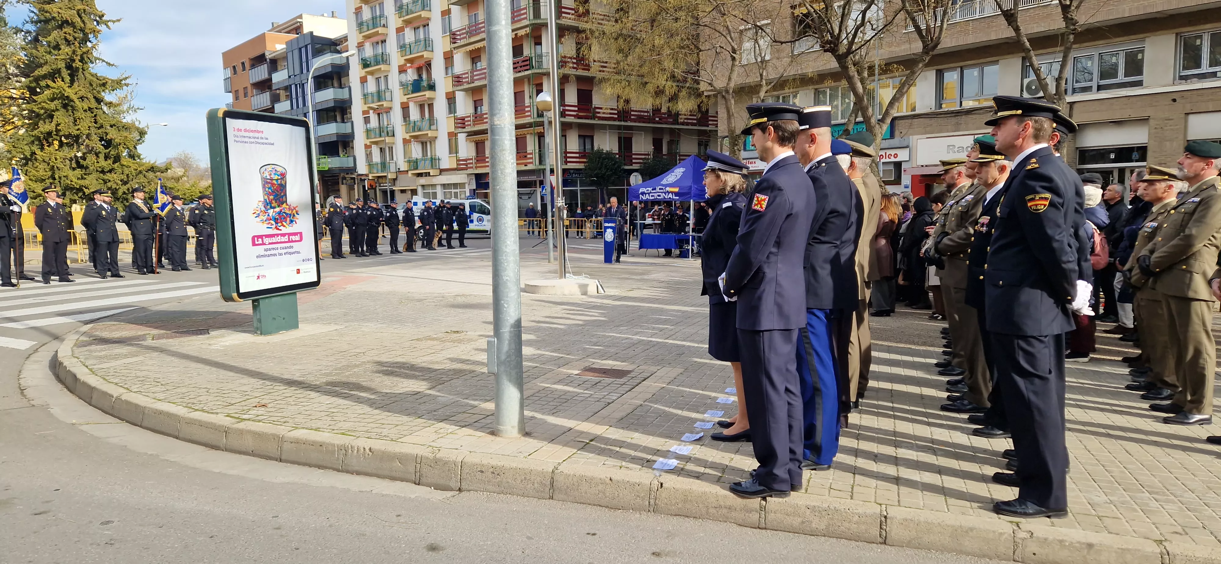 Conmemoración en Huesca del 202 aniversario de la Policía Nacional. Foto Myriam Martínez