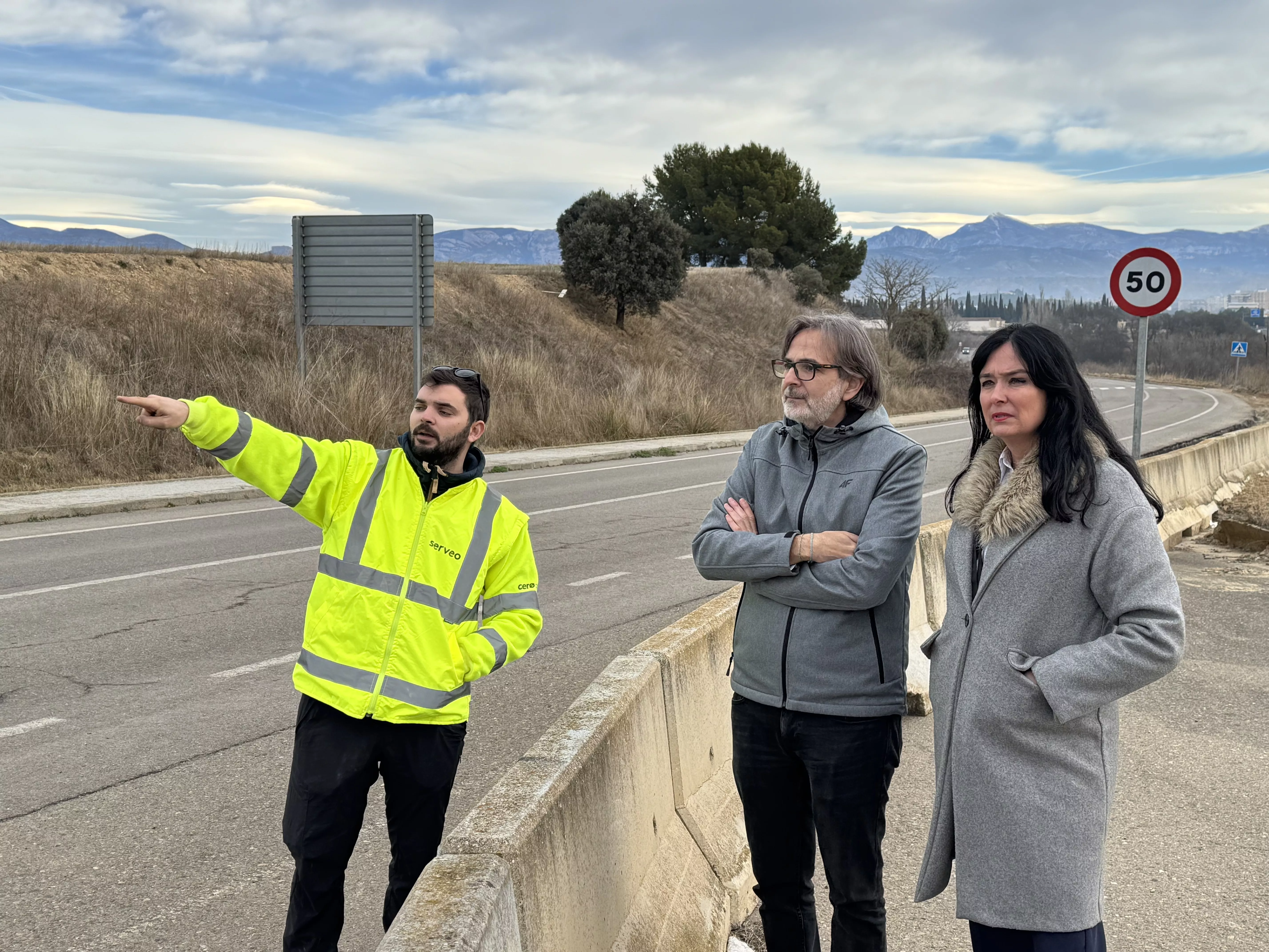 La alcaldesa Orduna y el concejal Rodríguez han visitado las obras.