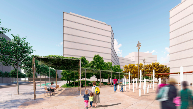 Aspecto de la nueva zona que se construirá en el solar de las Harineras. Aspecto de la nueva zona que se construirá en el solar de las Harineras.