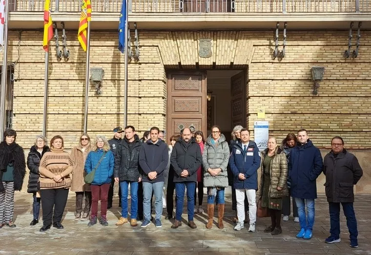 Minuto de silencio en Barbastro.