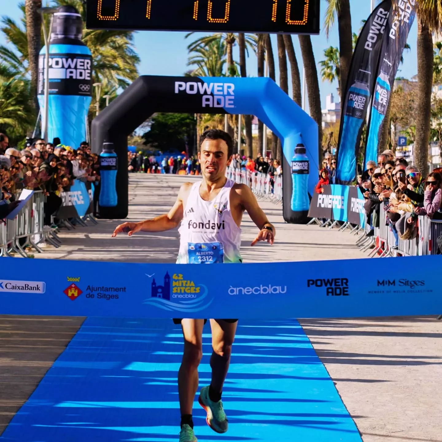 Alberto Puyuelo, ganador en la Media Maratón de Sitges la semana pasada.