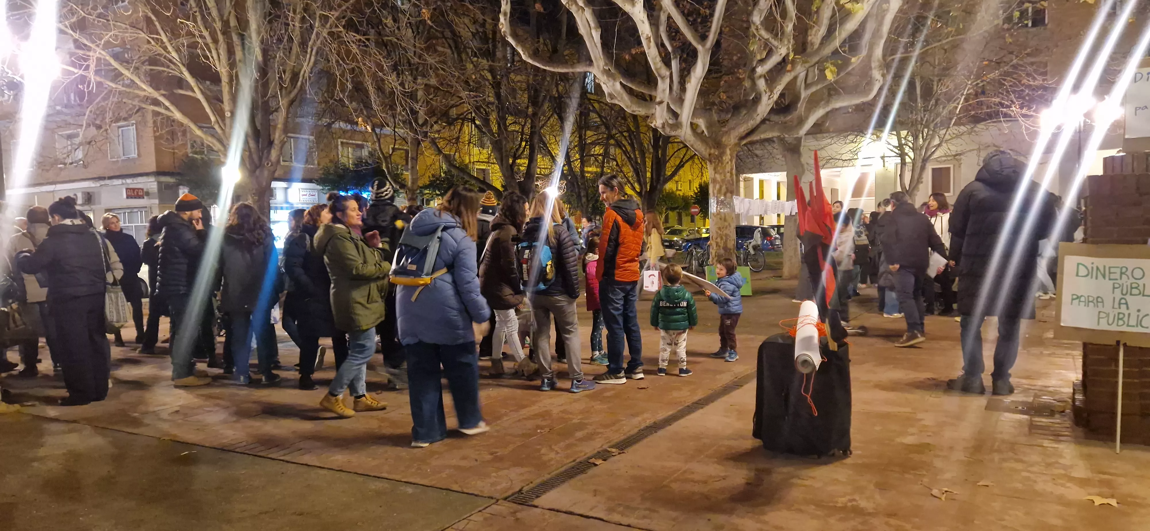 Concentraciones en Huesca en la primera jornada de la huelga de educación.