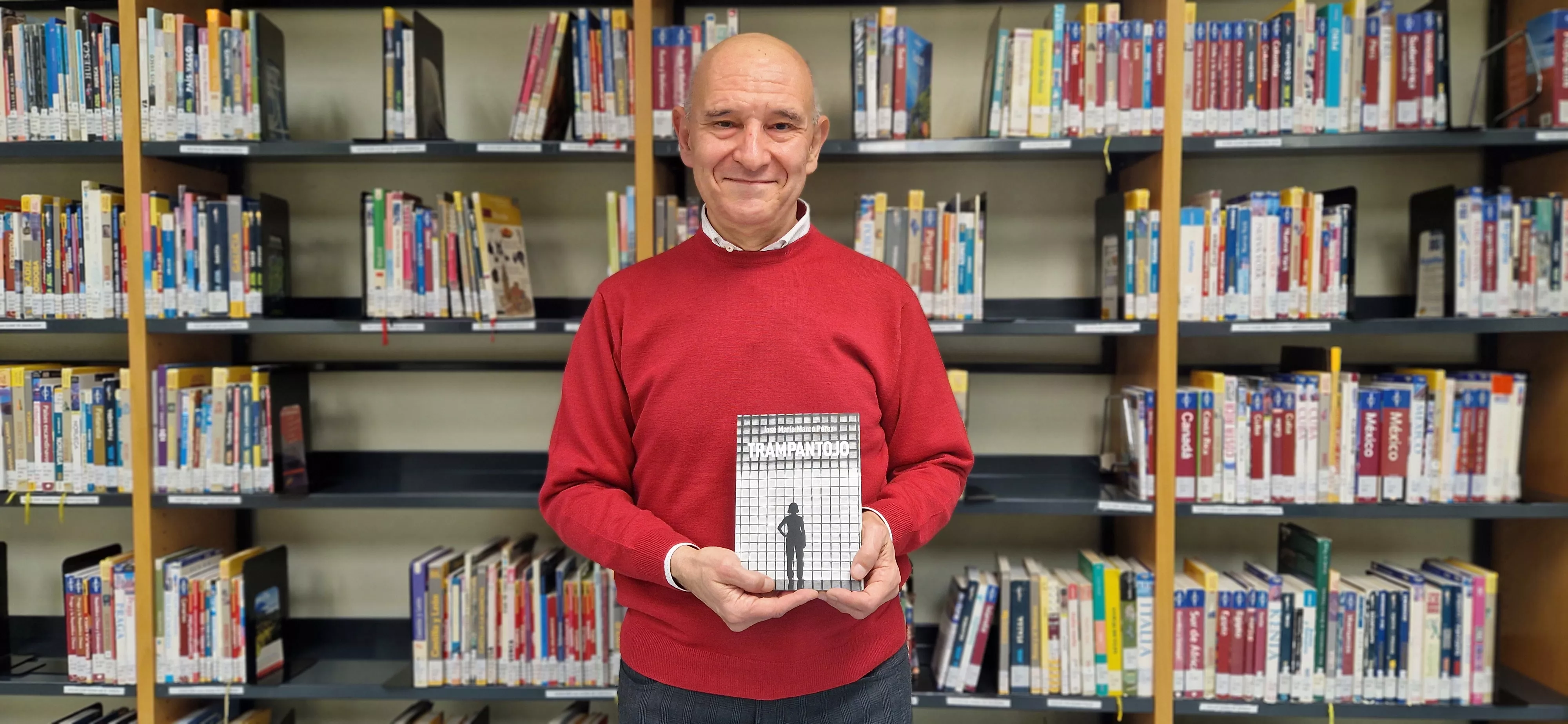 José María Marco Pérez, en la Biblioteca Pública de Huesca. Foto Myriam Martínez