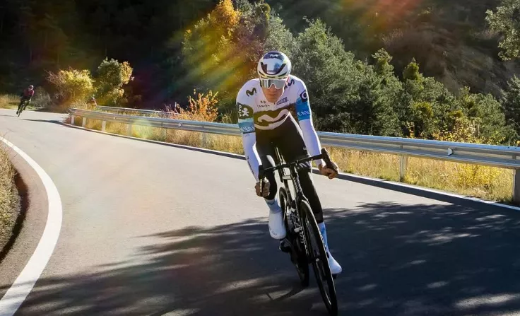 Pablo Castrillo durante un entrenamiento durante este invierno. Foto: Ziklo Team/Instagram Pablo Castrillo