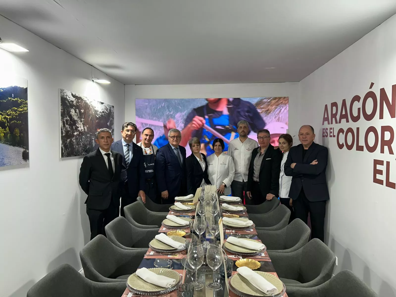Participantes en la comida con estrellas Michelín en Fitur