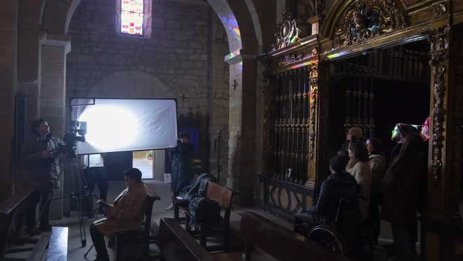 El rodaje se llevó a cabo en San Pedro el Viejo. Foto Javier Broto