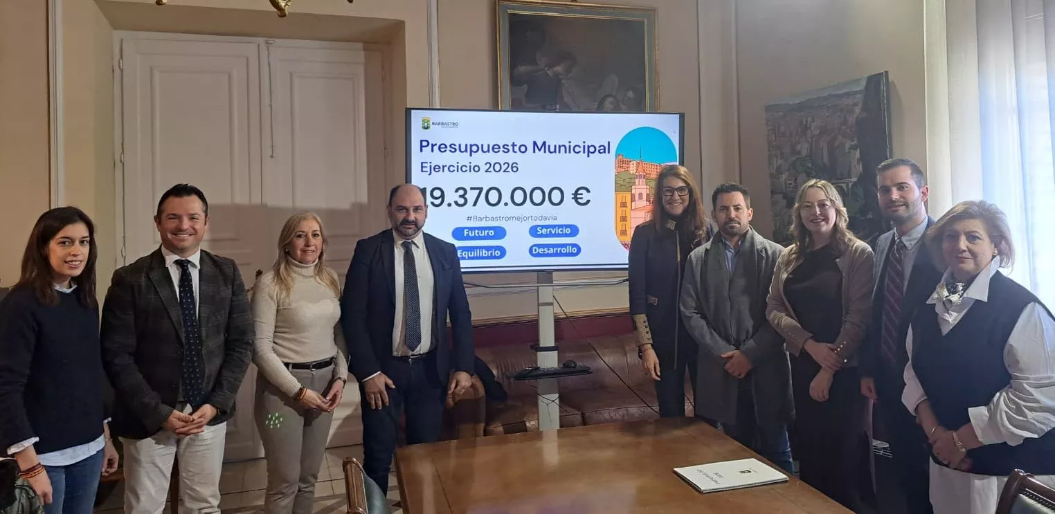 Barbastro aprueba un presupuesto de 19,37 millones para 2026.