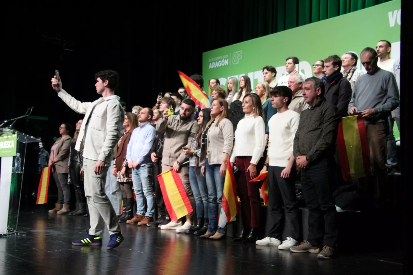 Mitin de Santiago Abascal en Huesca. Foto Carlos Neofato 