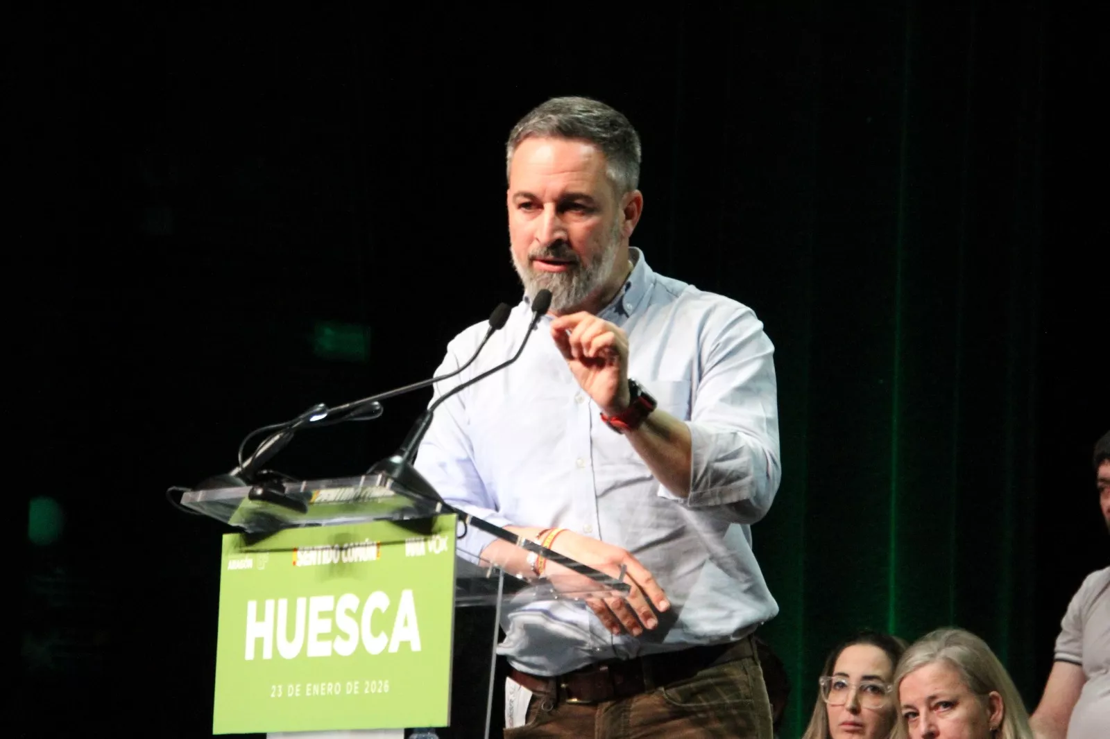 Mitin de Santiago Abascal en Huesca. Foto Carlos Neofato