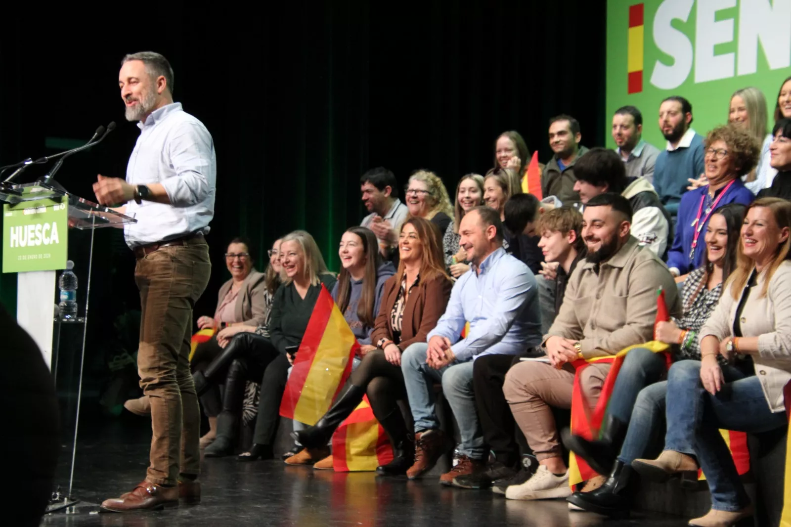 Mitin de Santiago Abascal en Huesca. Foto Carlos Neofato