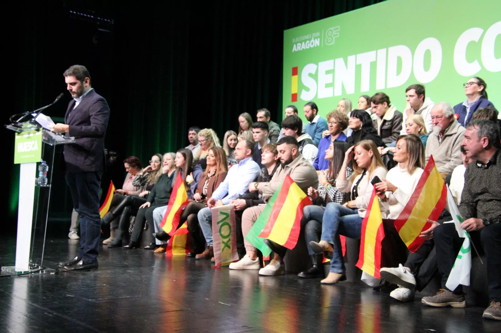 Mitin de Santiago Abascal en Huesca. Foto Carlos Neofato