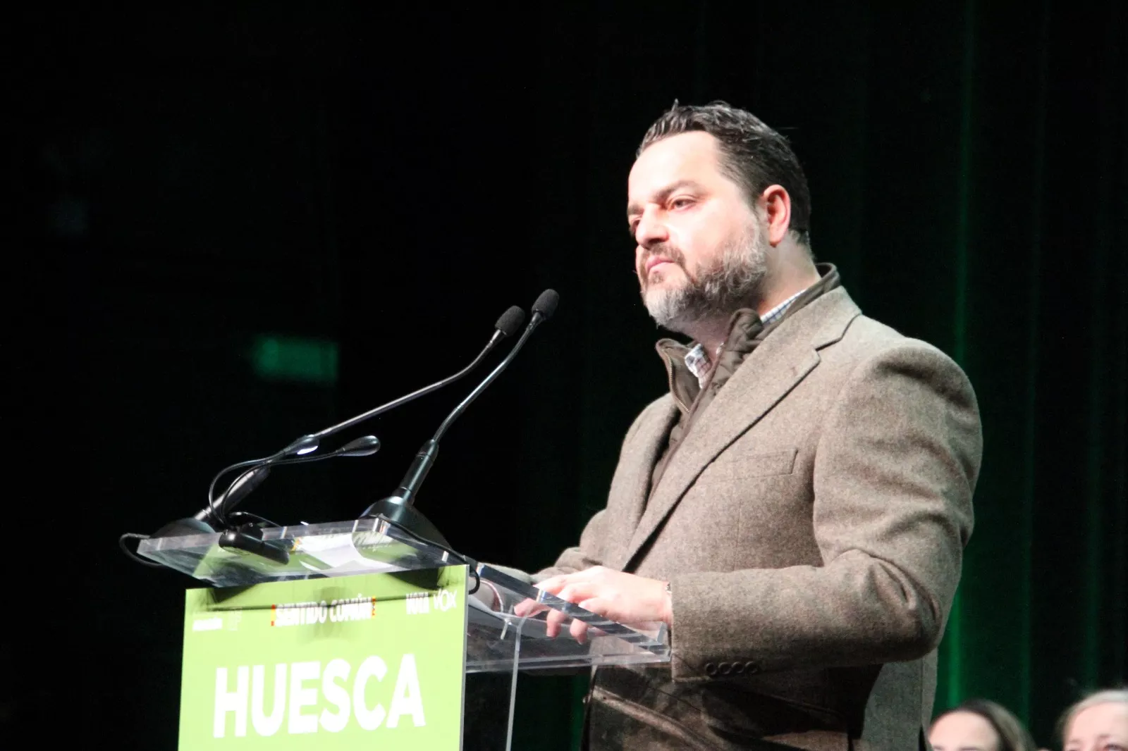 Mitin de Santiago Abascal en Huesca. Foto Carlos Neofato