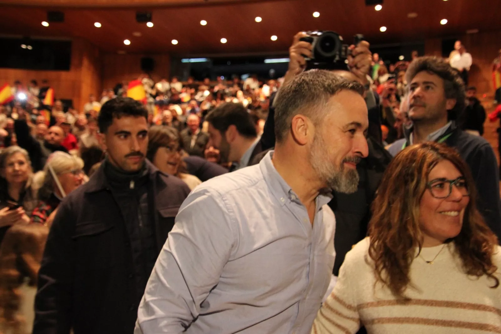 Mitin de Santiago Abascal en Huesca. Foto Carlos Neofato