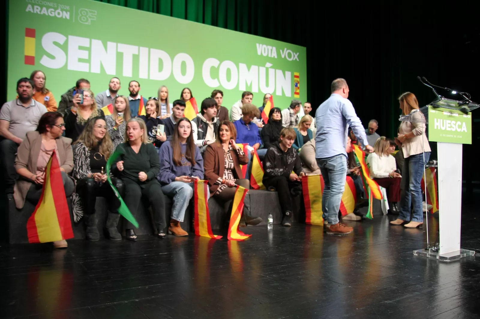 Mitin de Santiago Abascal en Huesca. Foto Carlos Neofato