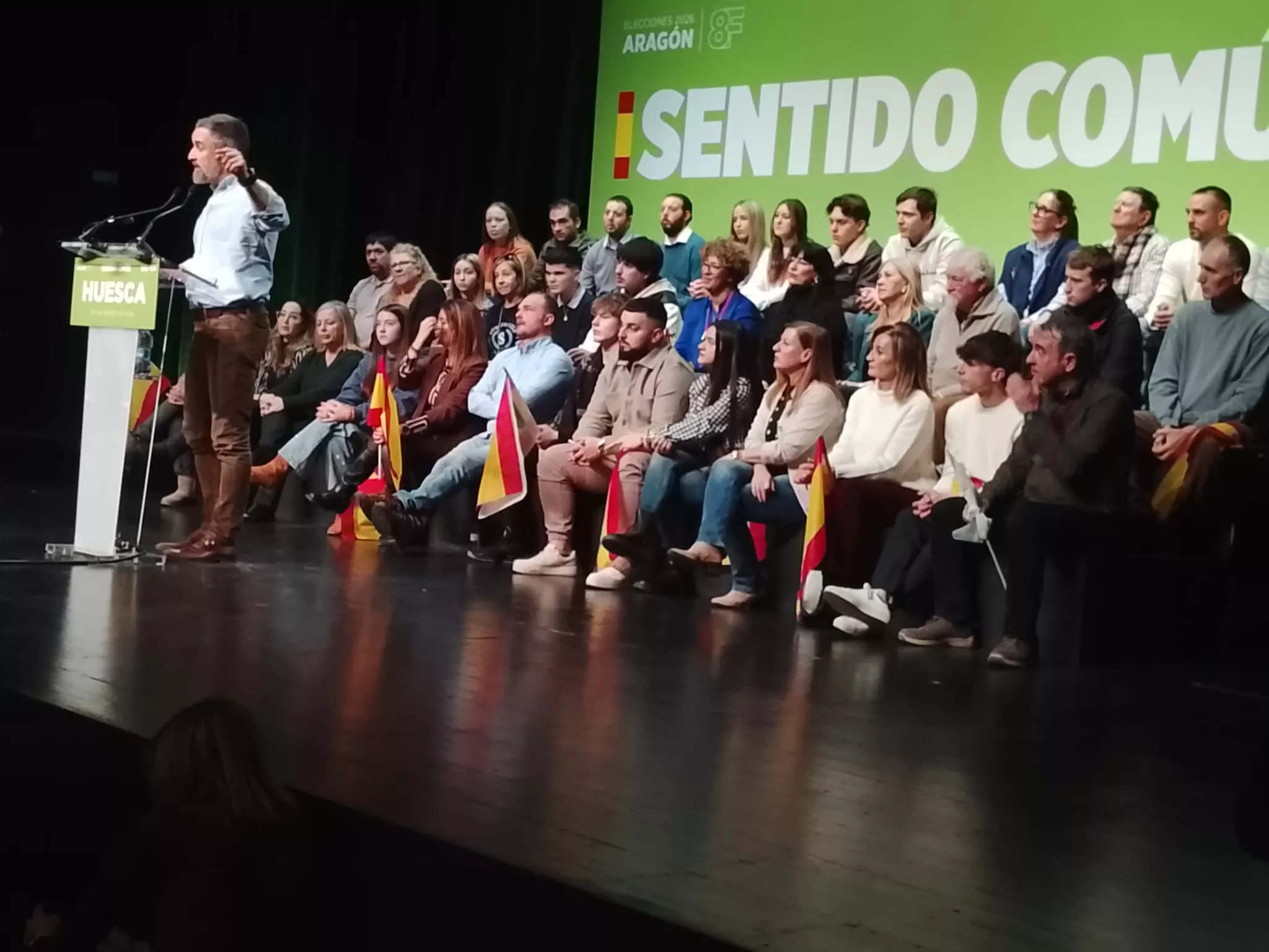 Mitin de Santiago Abascal en Huesca. Foto Carlos Neofato