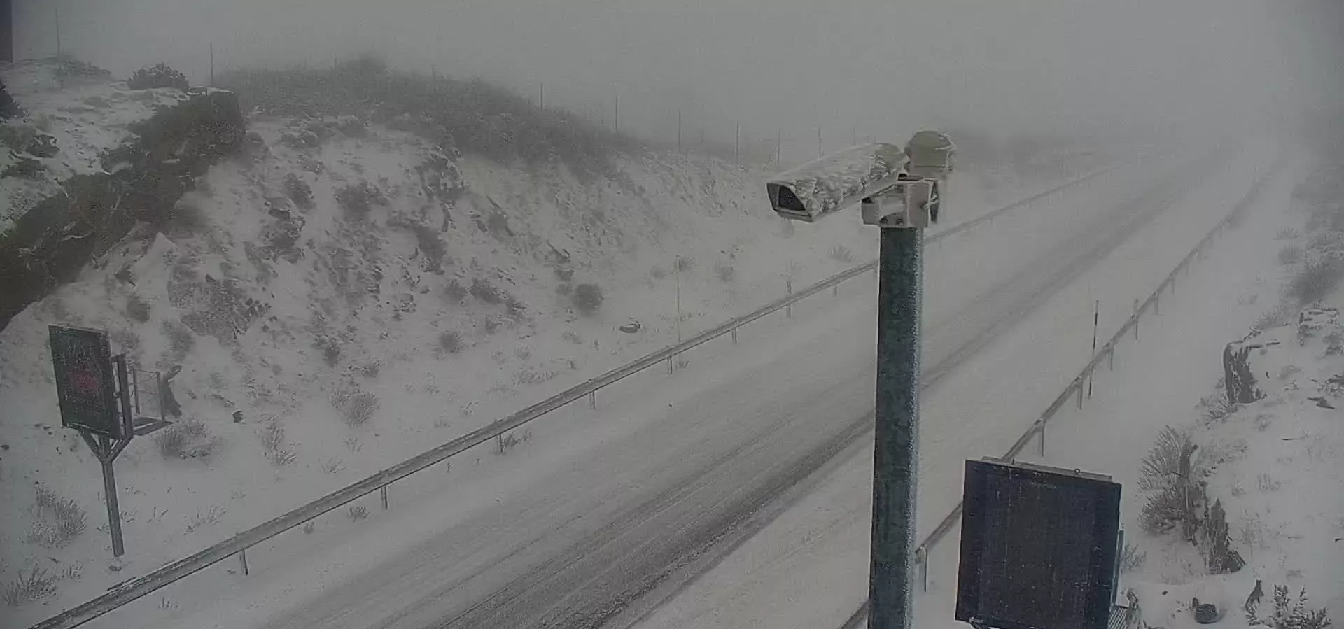Imagen del estado del alto de Monrepós sobre las 10.00 de este sábado.