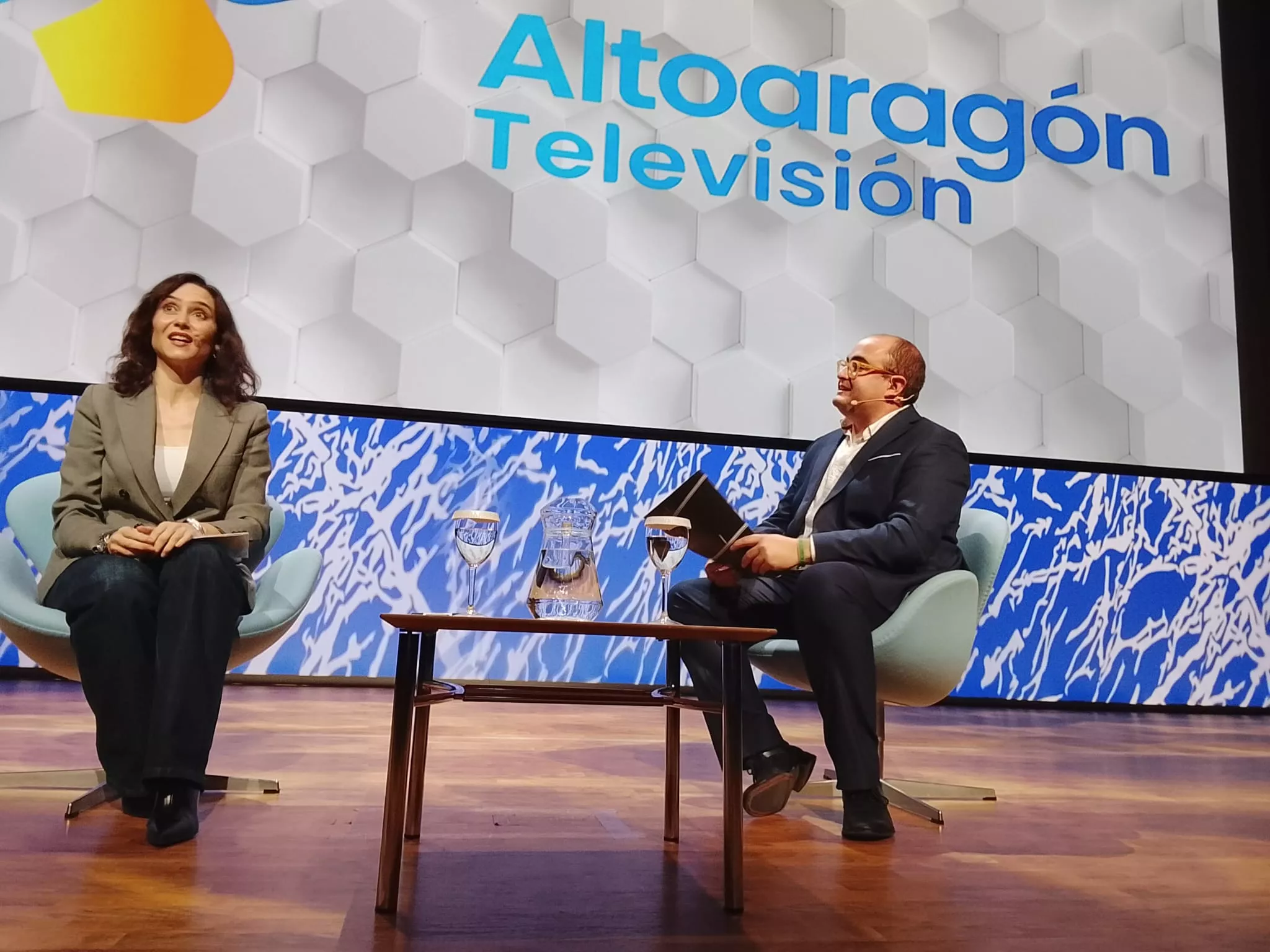 Isabel Díaz Ayuso en el Palacio de Congresos de Huesca. Foto Carlos Neofato