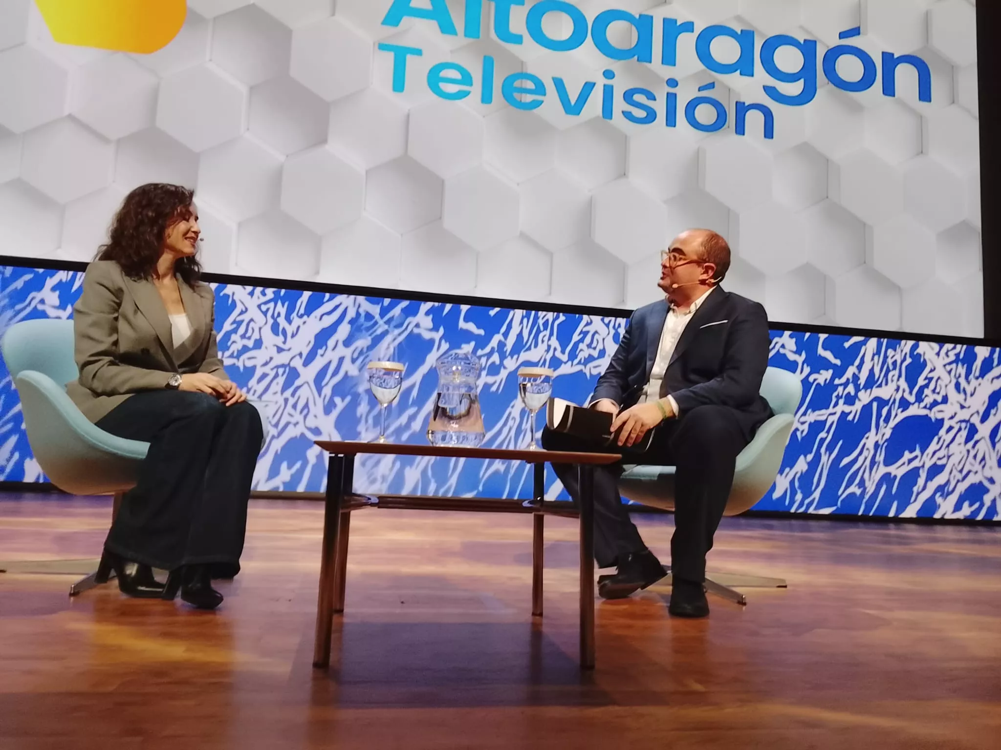 Isabel Díaz Ayuso en el Palacio de Congresos de Huesca. Foto Carlos Neofato