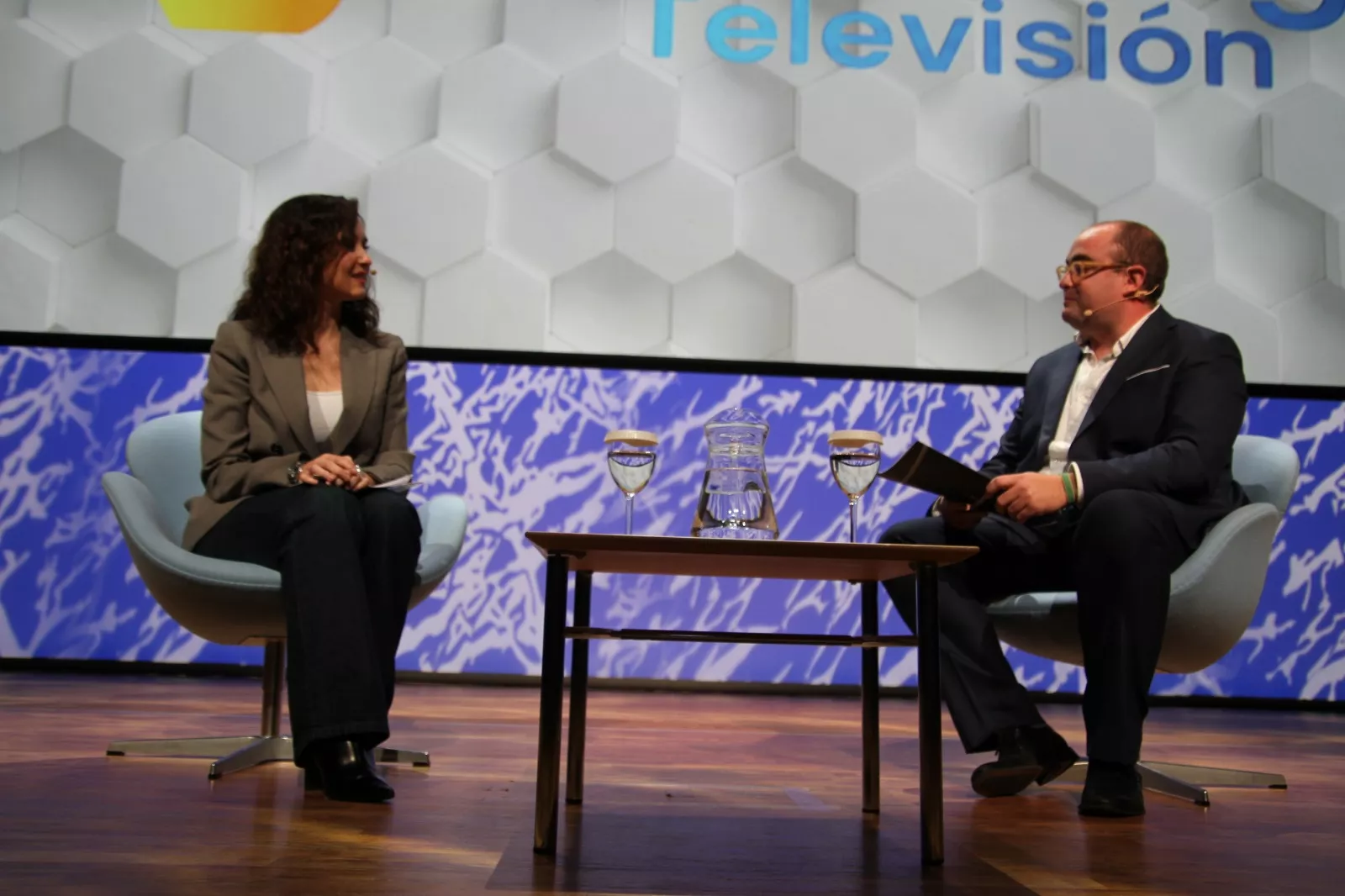 Isabel Díaz Ayuso en el Palacio de Congresos de Huesca. Foto Carlos Neofato