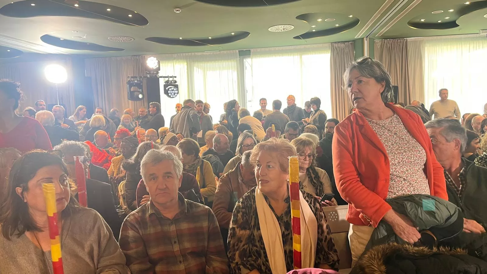 Acto electoral del PSOE con Pedro Sánchez y Pilar Alegría en Huesca. Foto Mercedes Manterola