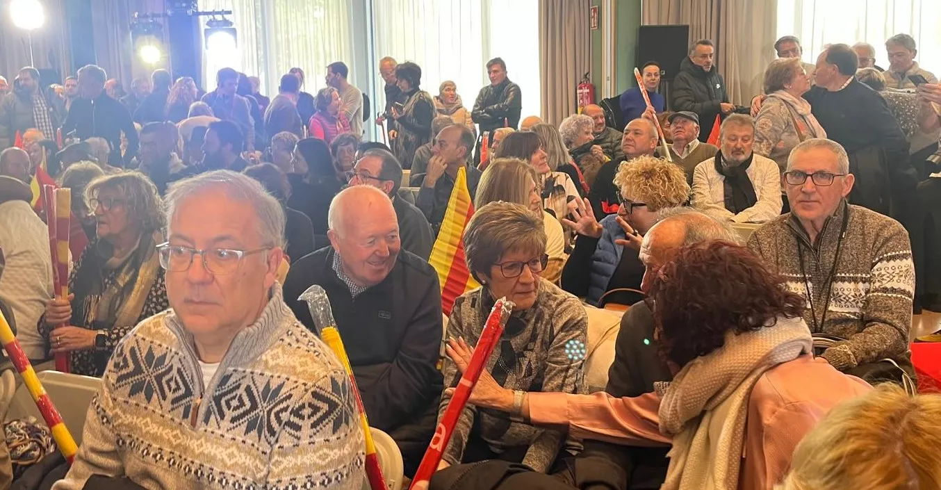 Acto electoral del PSOE con Pedro Sánchez y Pilar Alegría en Huesca. Foto Mercedes Manterola