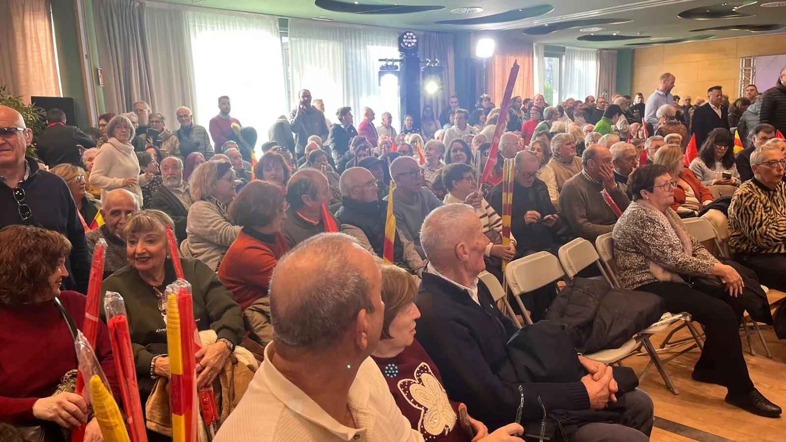 Acto electoral del PSOE con Pedro Sánchez y Pilar Alegría en Huesca. Foto Mercedes Manterola