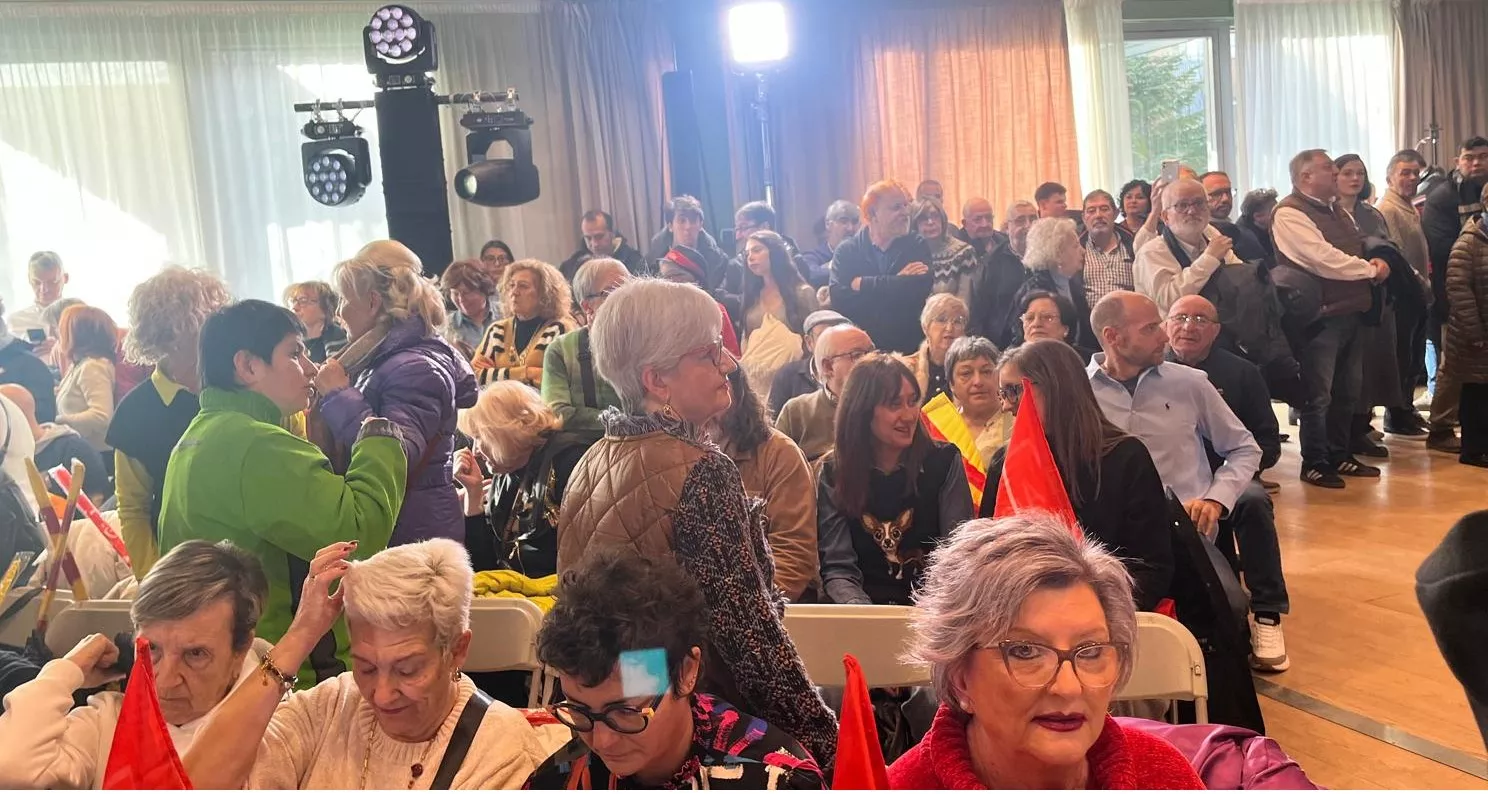 Acto electoral del PSOE con Pedro Sánchez y Pilar Alegría en Huesca. Foto Mercedes Manterola