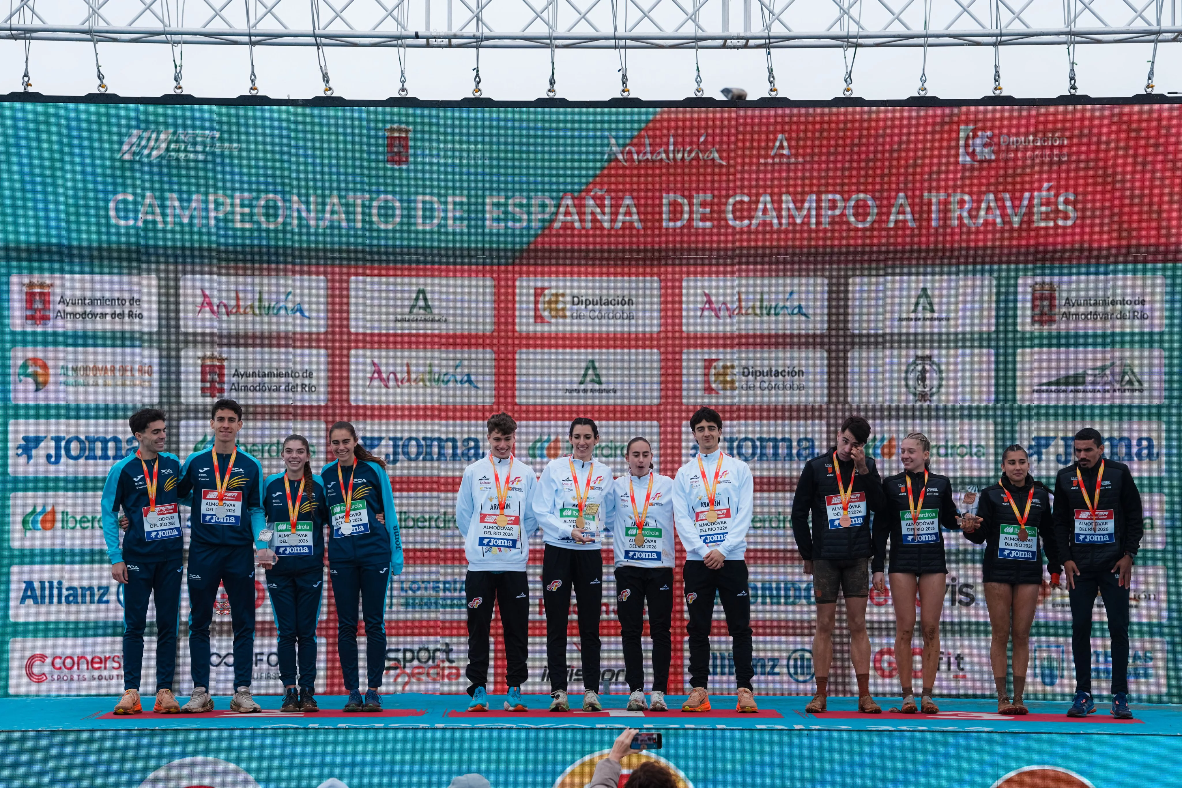 Campeonato de España de cross. Podio relevo mixto