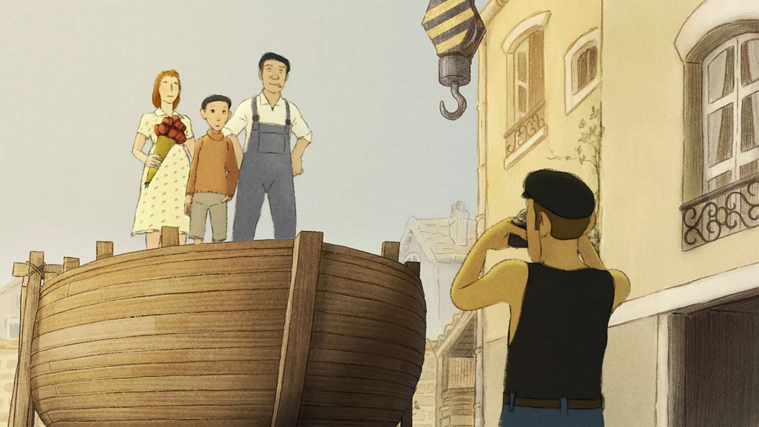 Un barco en el jardín.