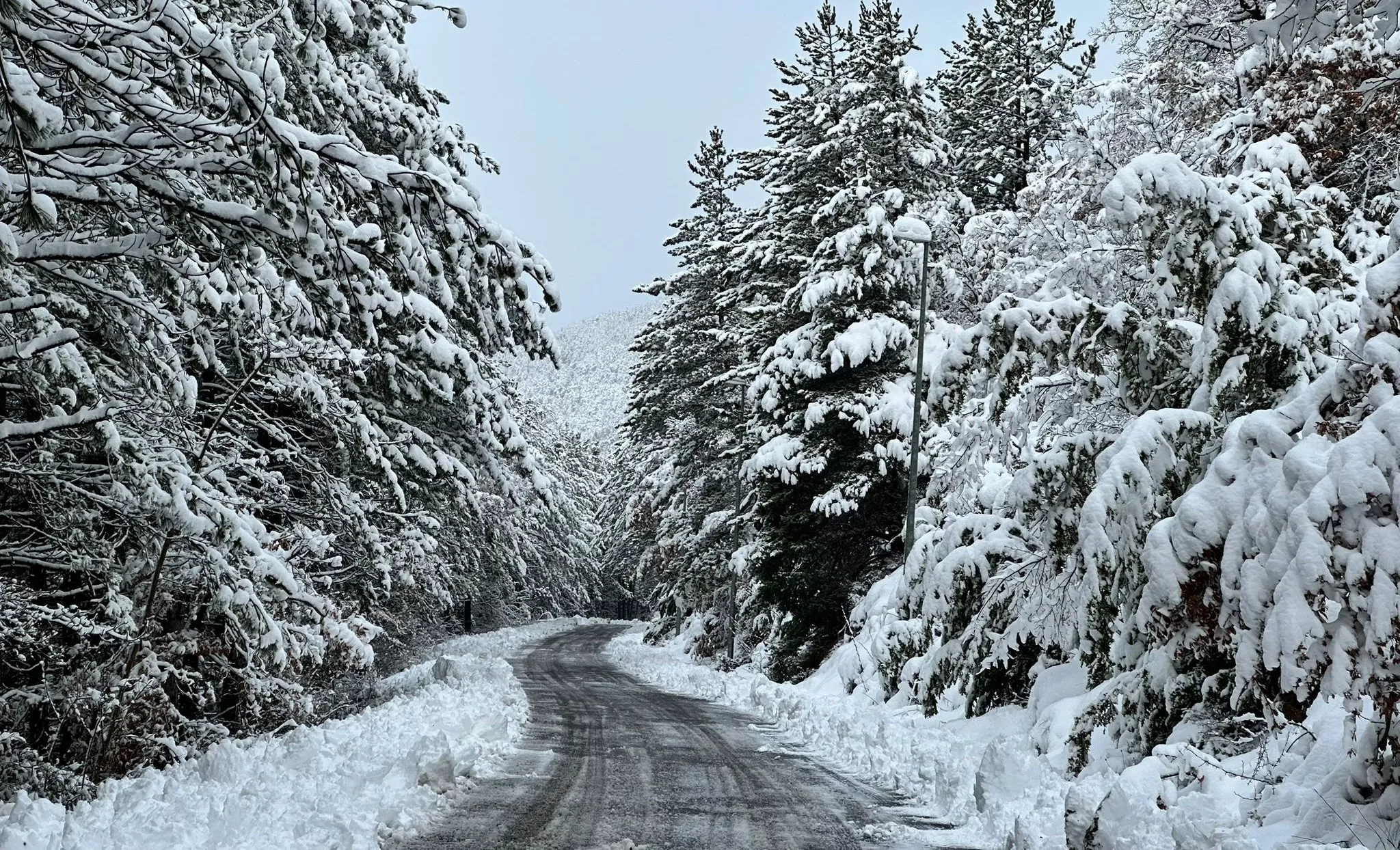 Nevada en Jaca y labores de limpieza. Foto Ayuntamiento de Jaca