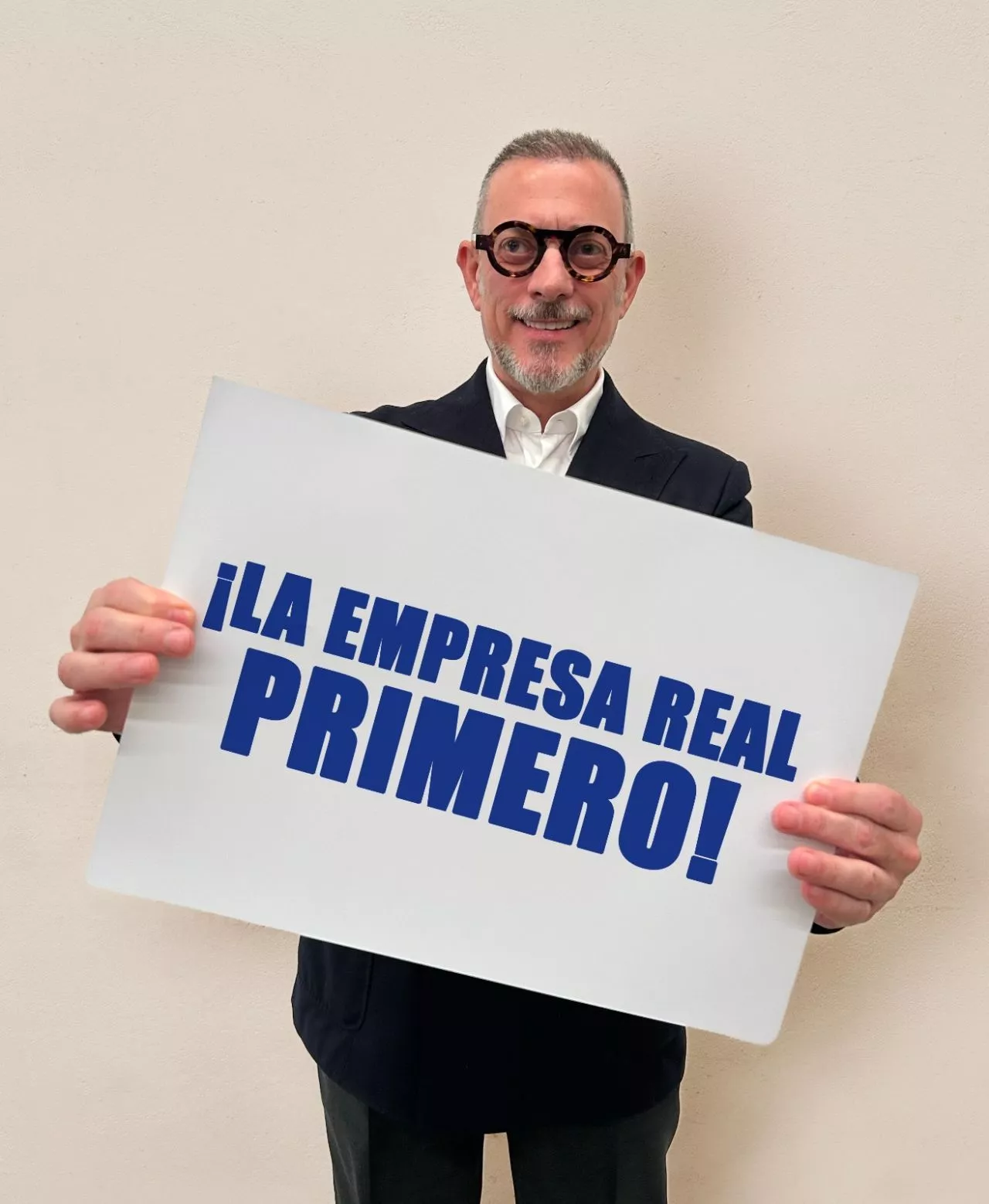 Raúl Benito, con su eslogan