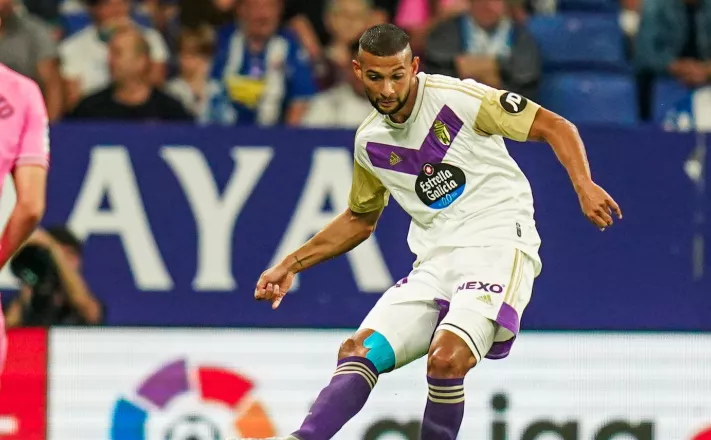 Joaquín Fernández, en un partido con el Real Valladolid.