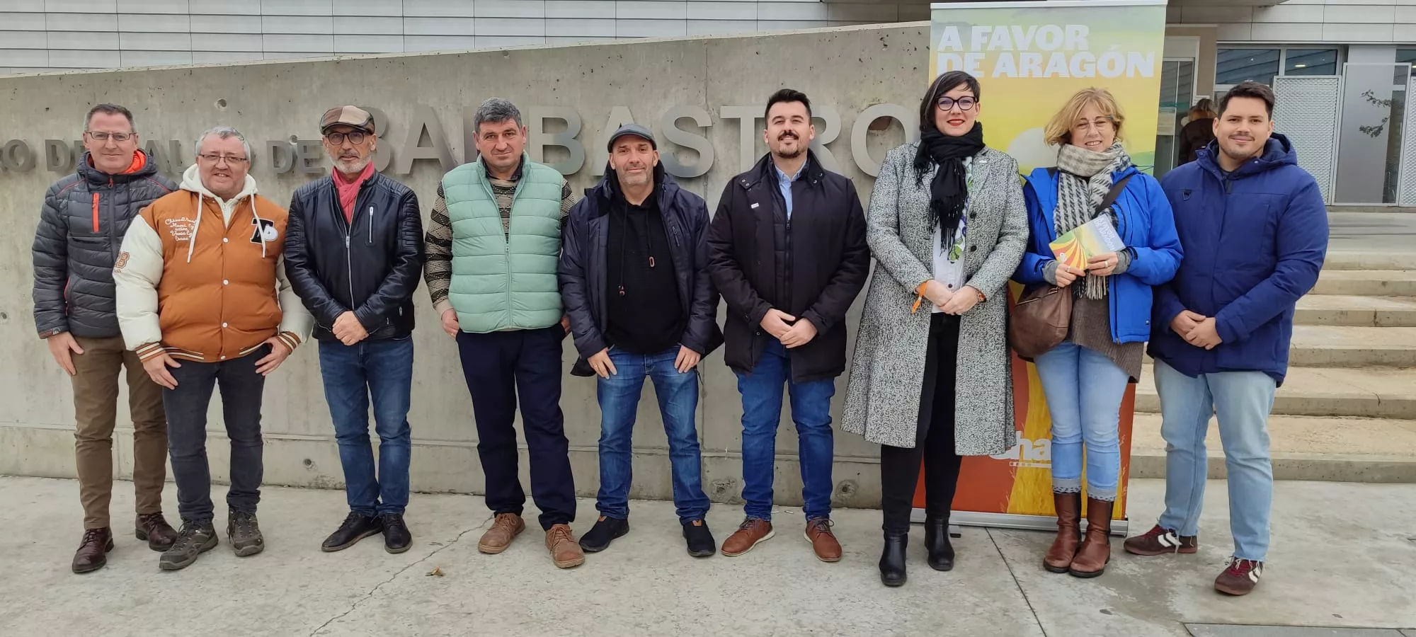 Parte de la candidatura de CHA en el Hospital de Barbastro