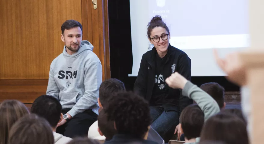 Carrillo y Palomino, en el colegio San Viator de Huesca.